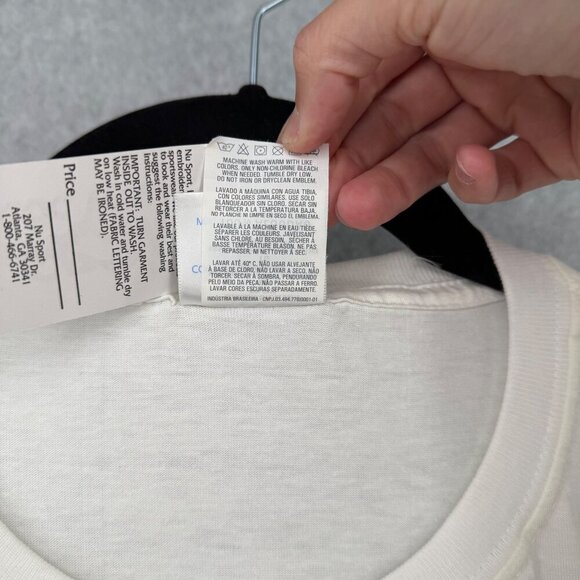 Nu Sport Mens VTG Baseball T Shirt Size XL White Embroidered Pastime Deadstock - Picture 12 of 16